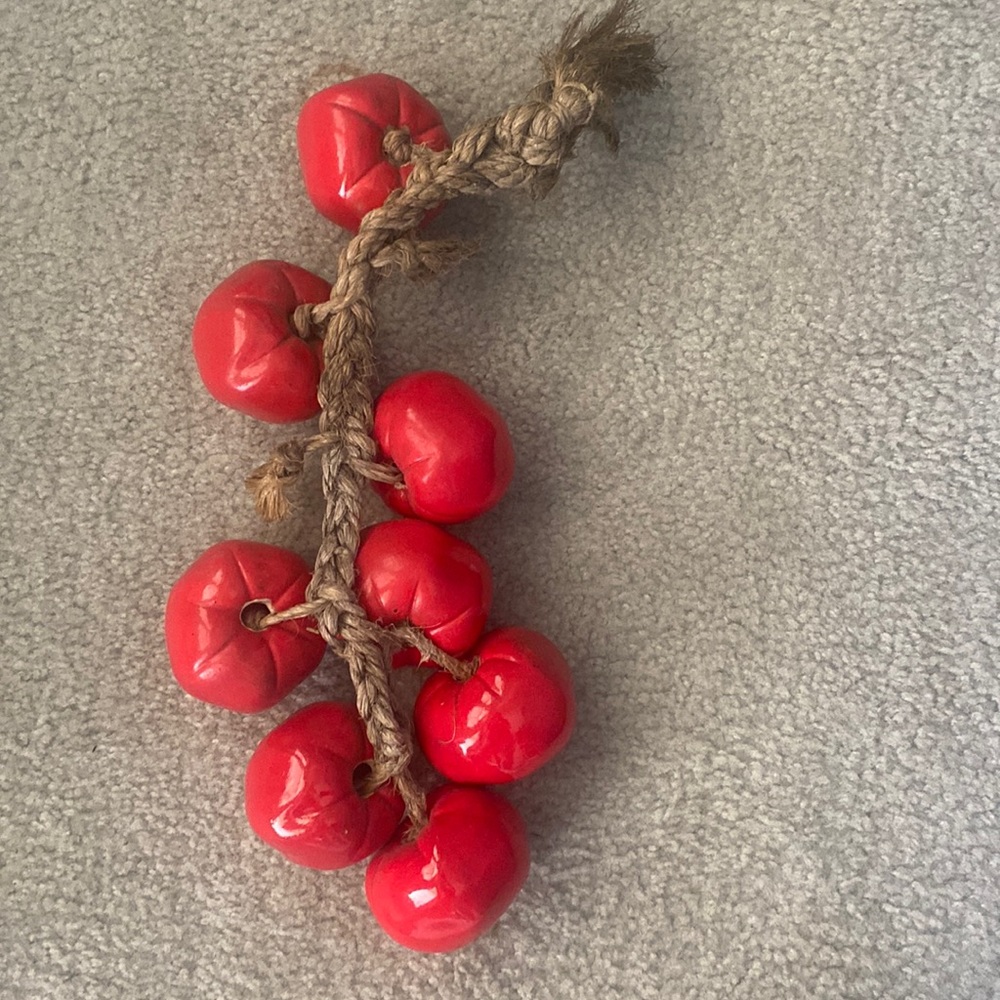 Euc Vintage porcelain tomato kitchen decor
Hanging tomatoes on rope